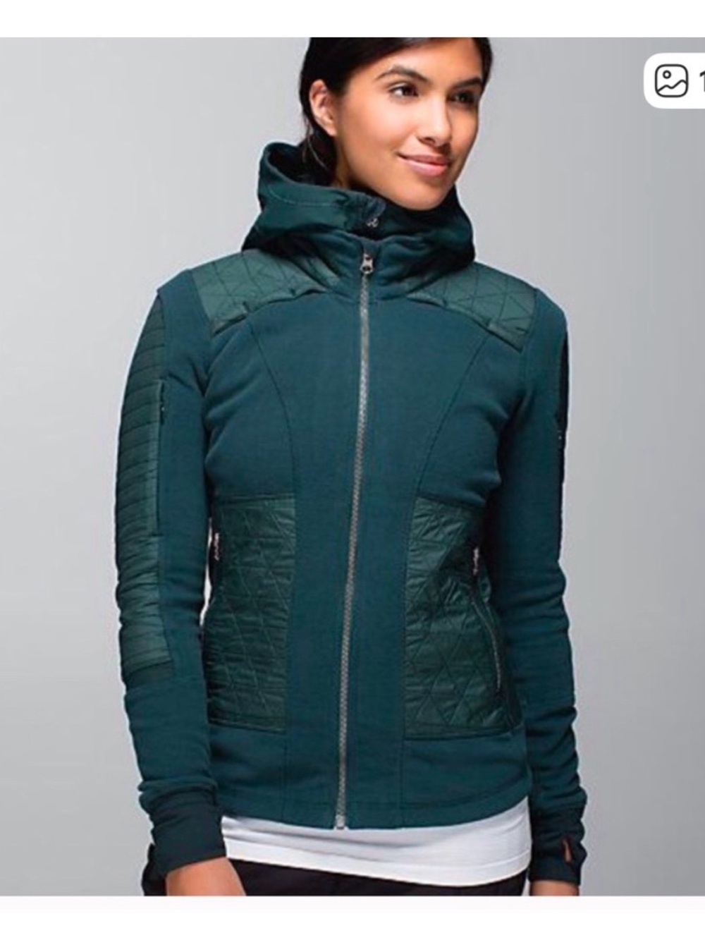 Lululemon Fleecy Keen II Women's Quilted Hooded Jacket in Fuel Green